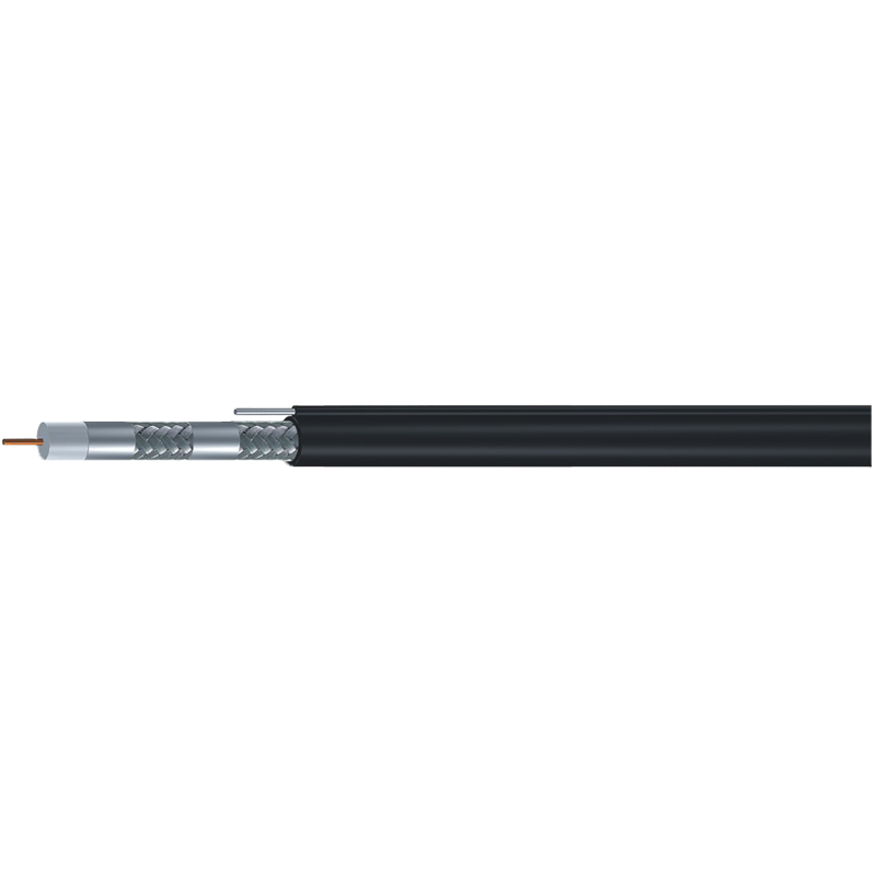 RG6 Quad-Shield met Messenger 75 Ohm coaxkabel